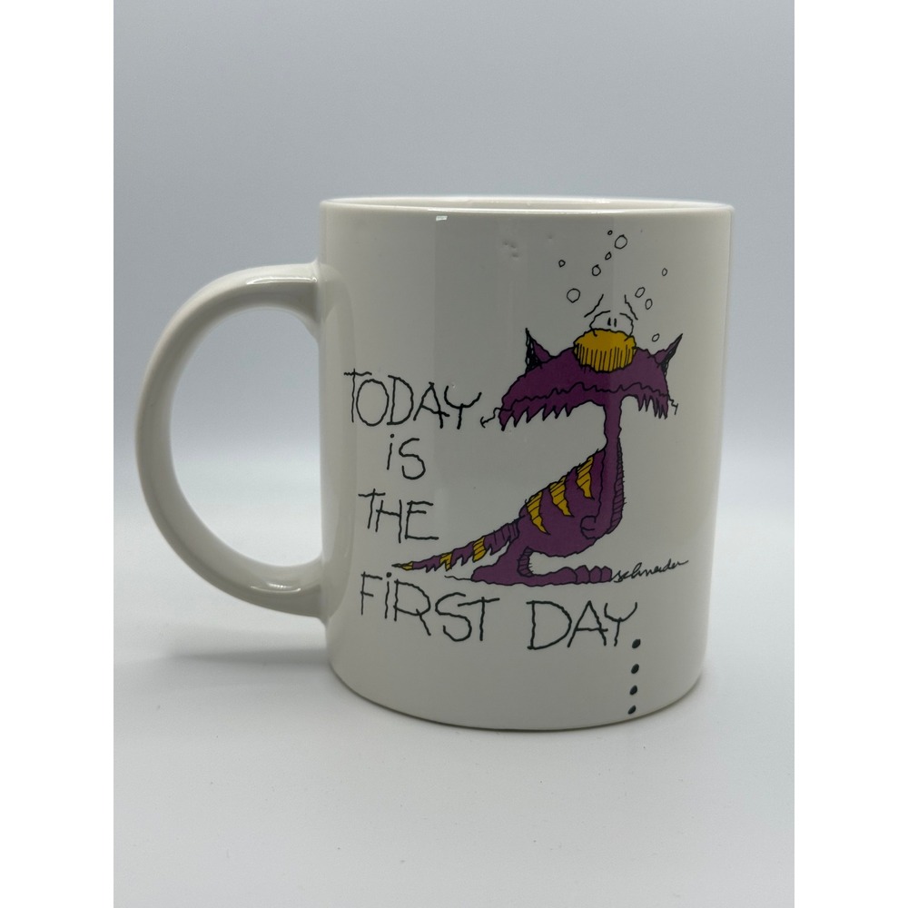 Russ Berrie Understatements Mug Vintage 8310 Schneider Purple Cat Miserable Week
